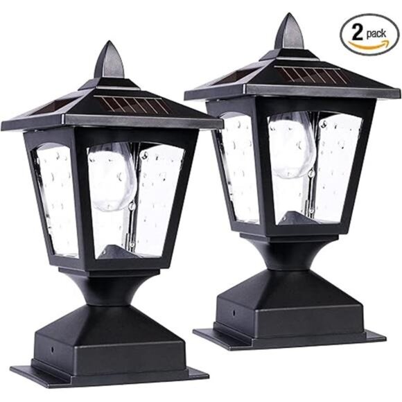 Solar Post Lights Solar Lamp Post Cap Lights Fence Post Solar Lights Outside - Picture 16 of 16